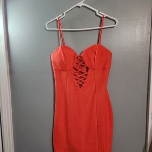Windsor Strappy Orange Mini Dress